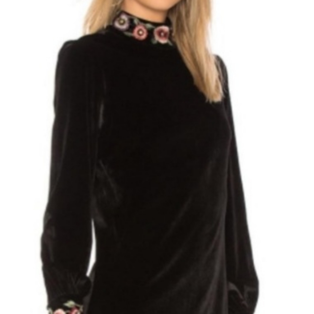 Tularosa Adam's dress black velvet xs